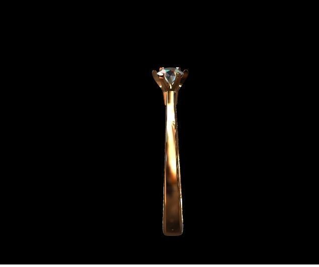 ring 6 gold with diamond 3D model_2