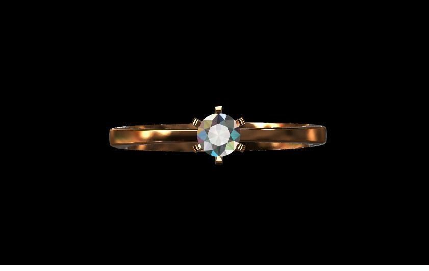 ring 6 gold with diamond 3D model_3