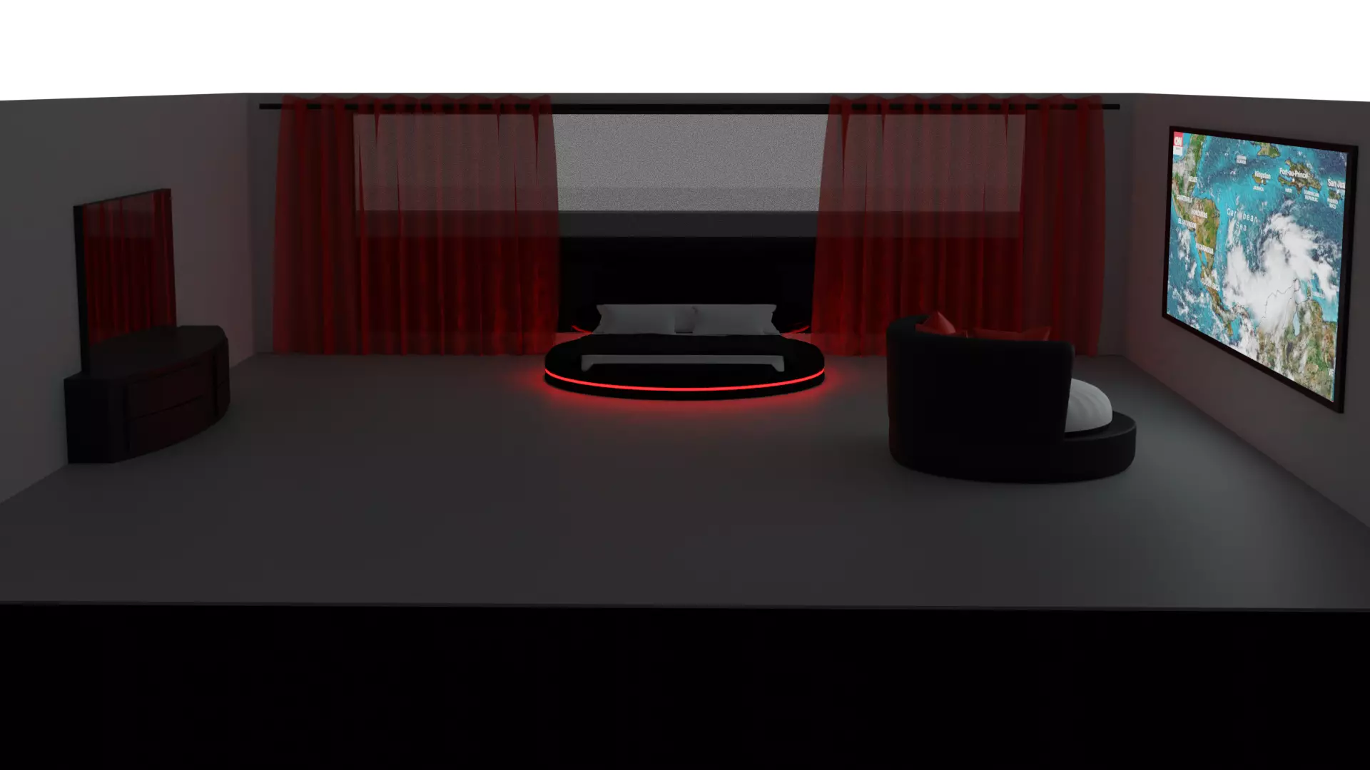 The Round Bedroom 3D model