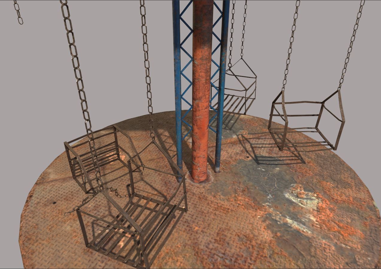 Old Carousel 3D model_6