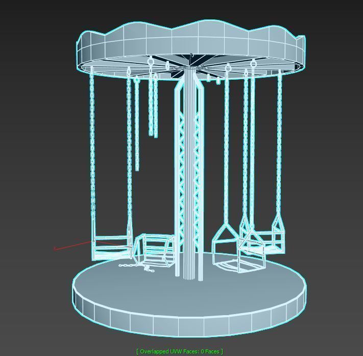 Old Carousel 3D model_8