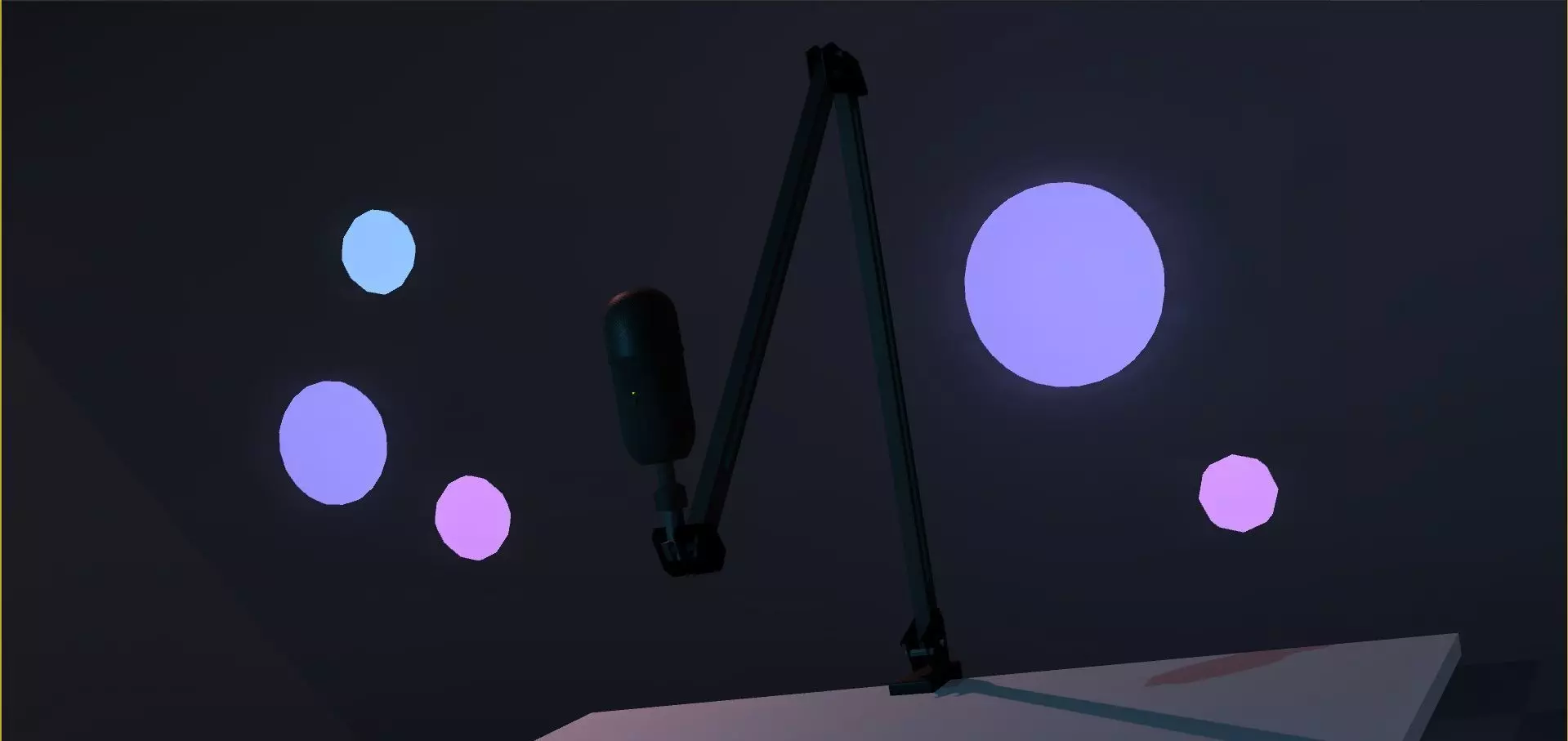 Simple microphone with bracket Free low-poly 3D model