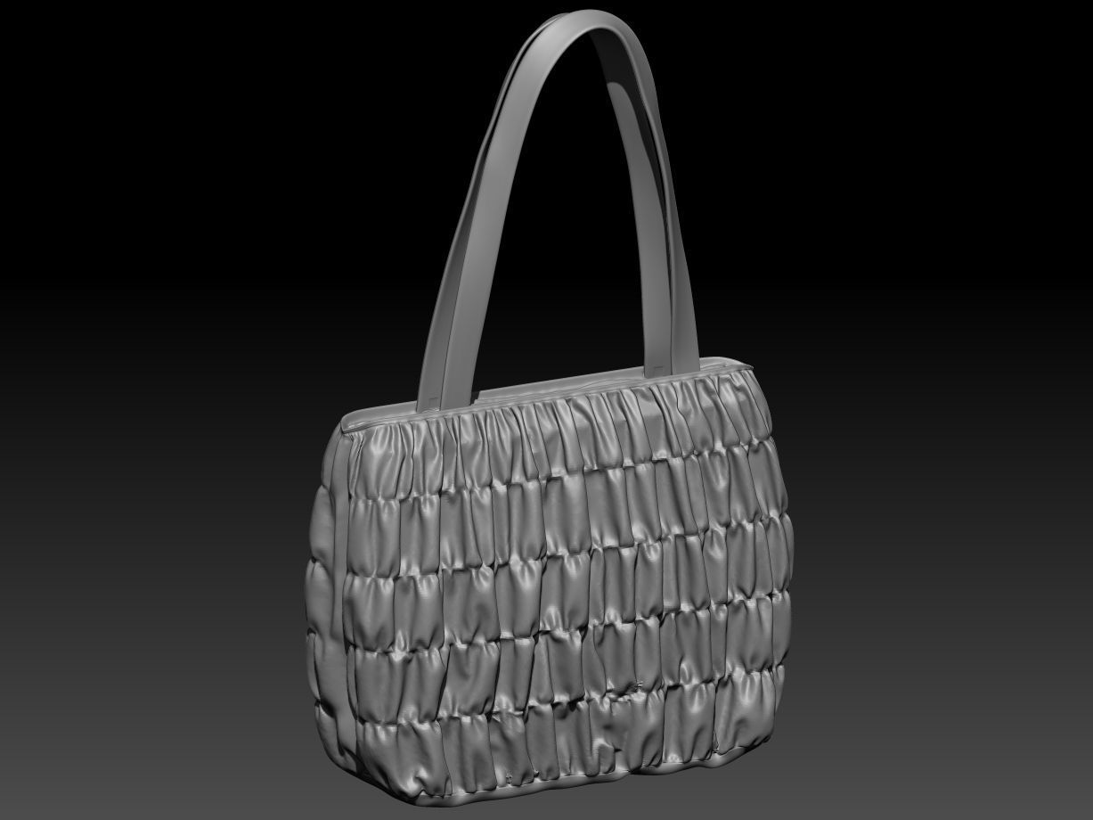 Elegant Woman Handbag Low-poly 3D model_15