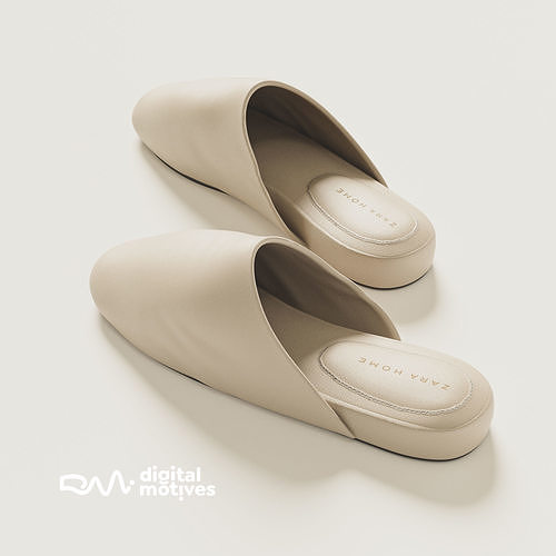 Leather Mule Slippers Free 3D model
