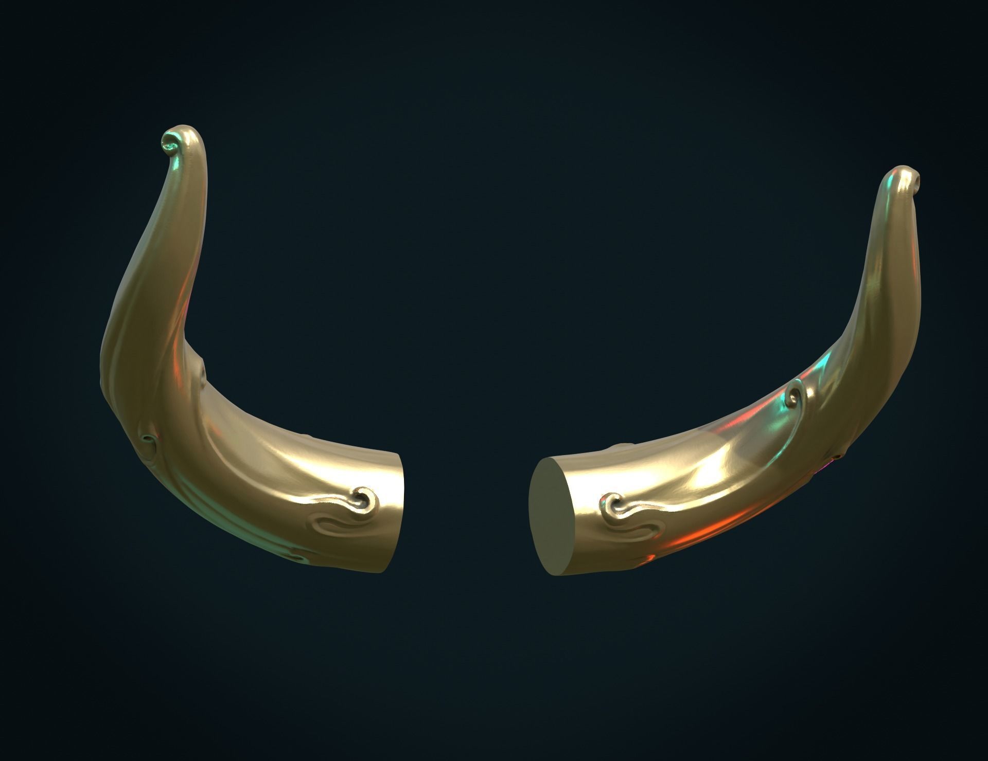 Horns 3D print model_2