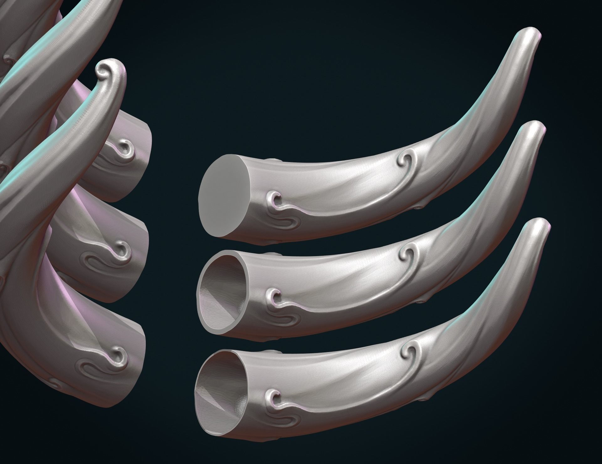 Horns 3D print model_9