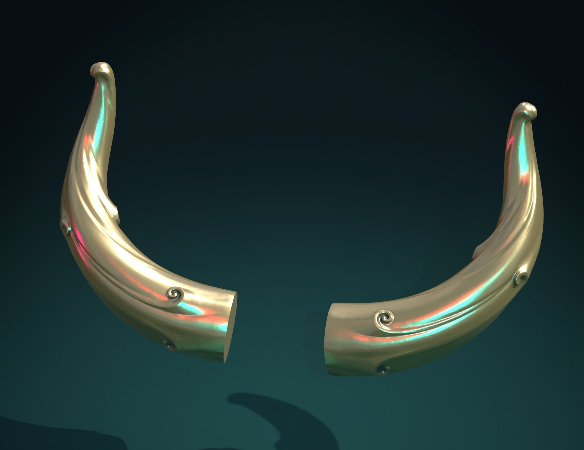 Horns 3D print model_4