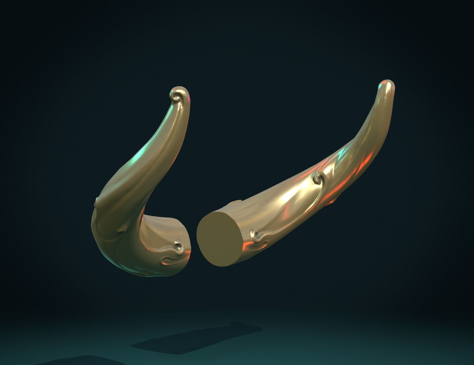 Horns 3D print model_7