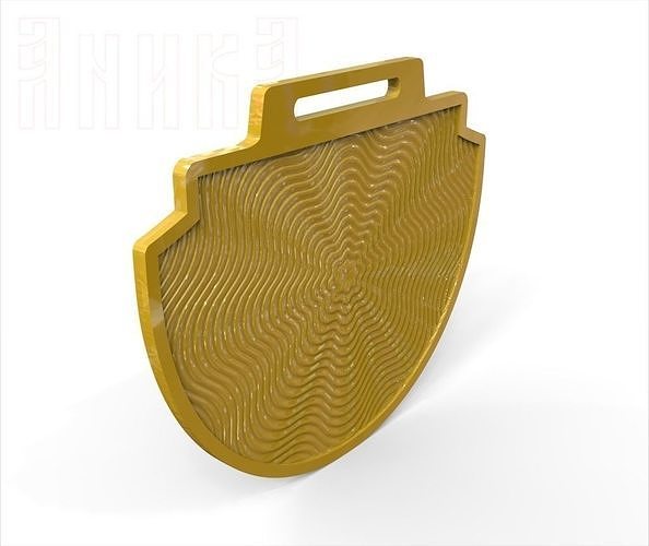 Base for a double-sided sports medal with background pattern 02 3D print model