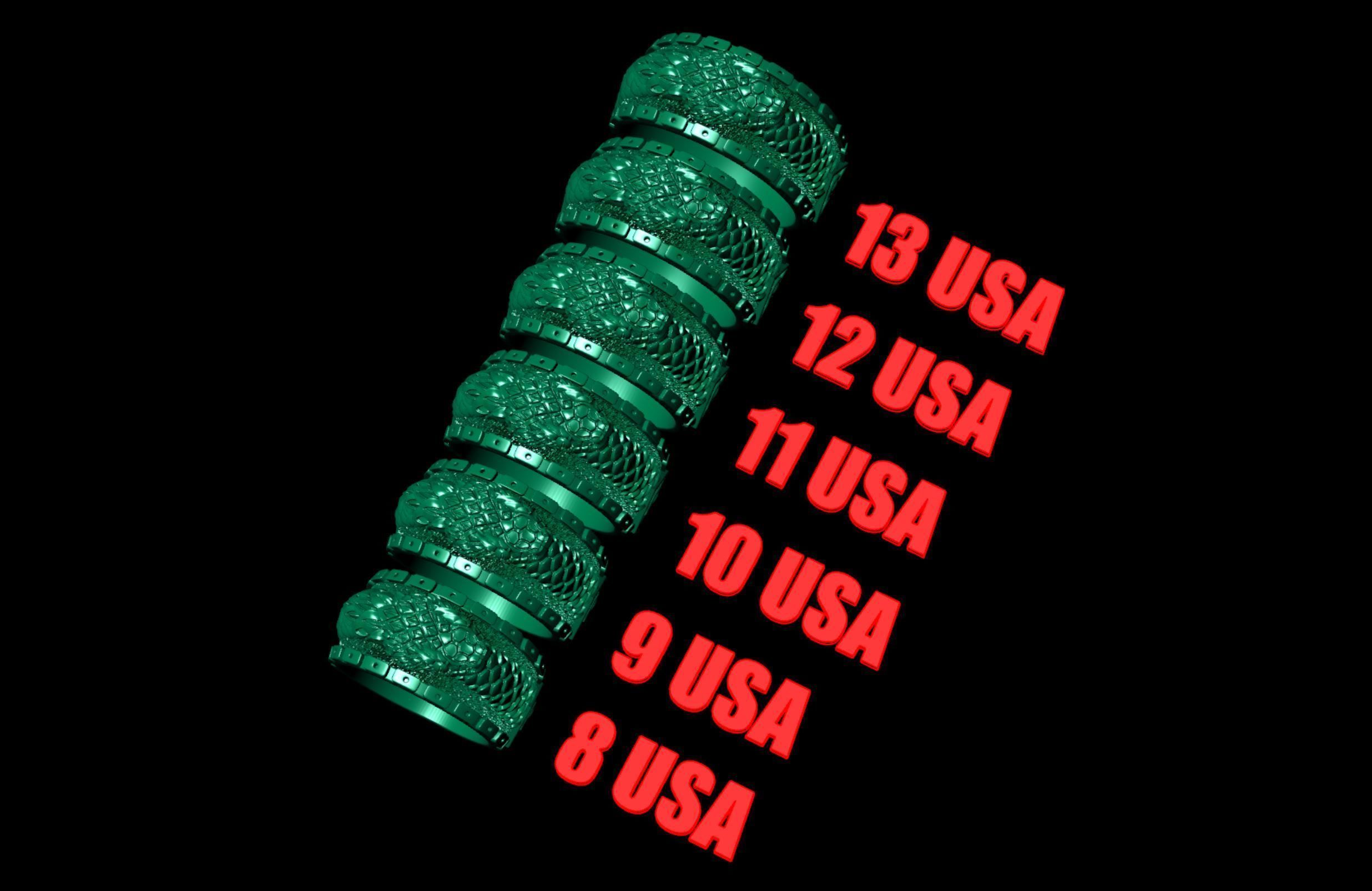 Ouroboros snake all seeing eye of masons ring 3D print model_13