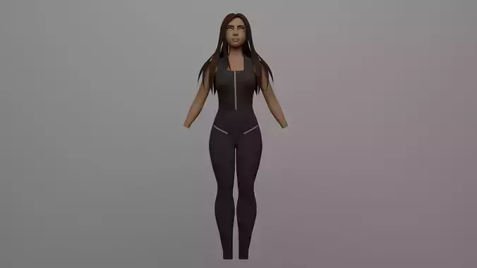 Jumpsuit Low-poly 3D model