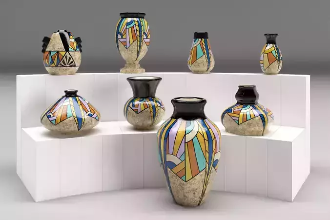 Art Deco vase collection