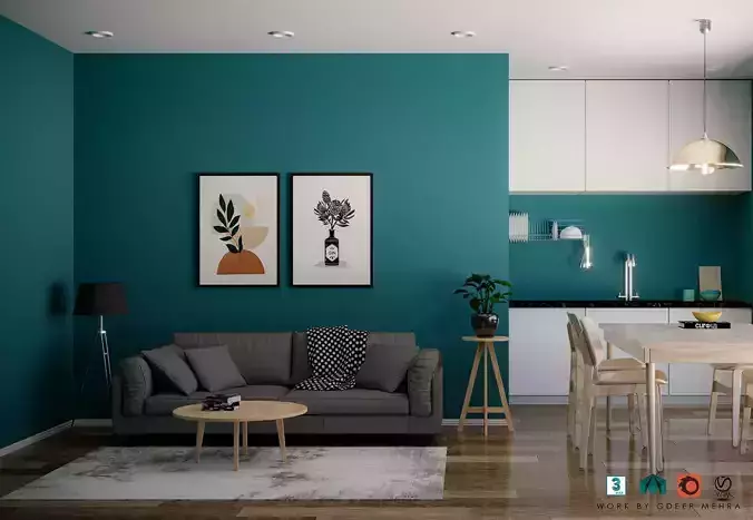 Interior with Kitchen