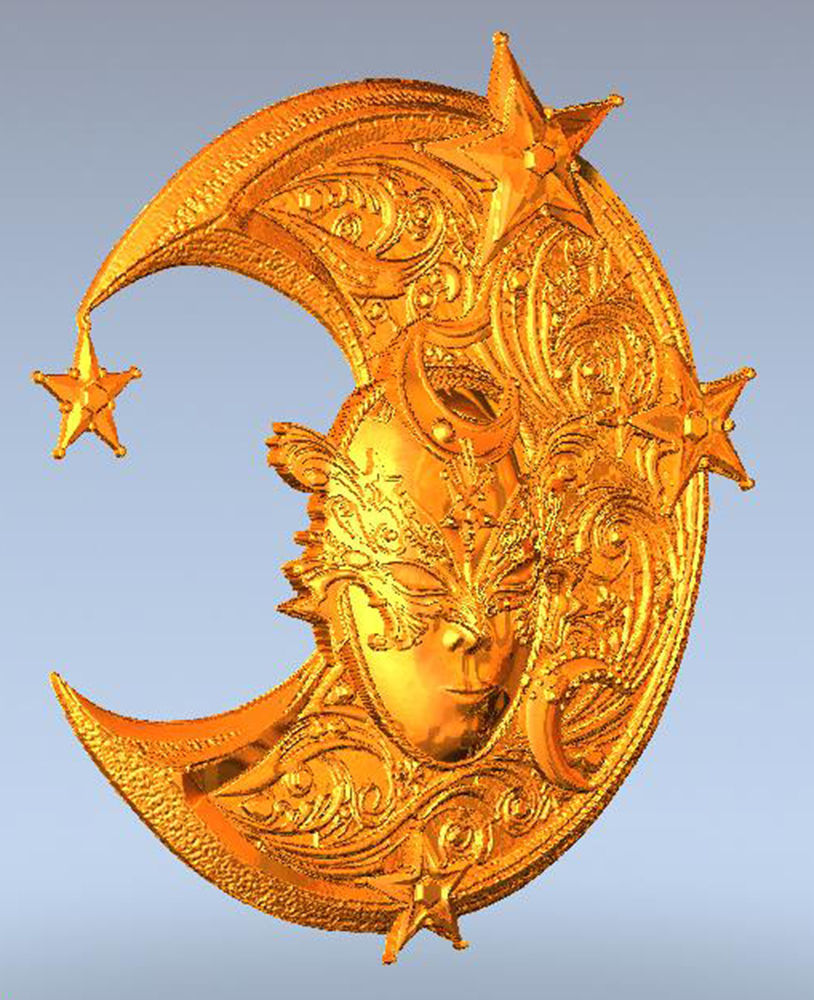 Mask-moon 3D print model_2