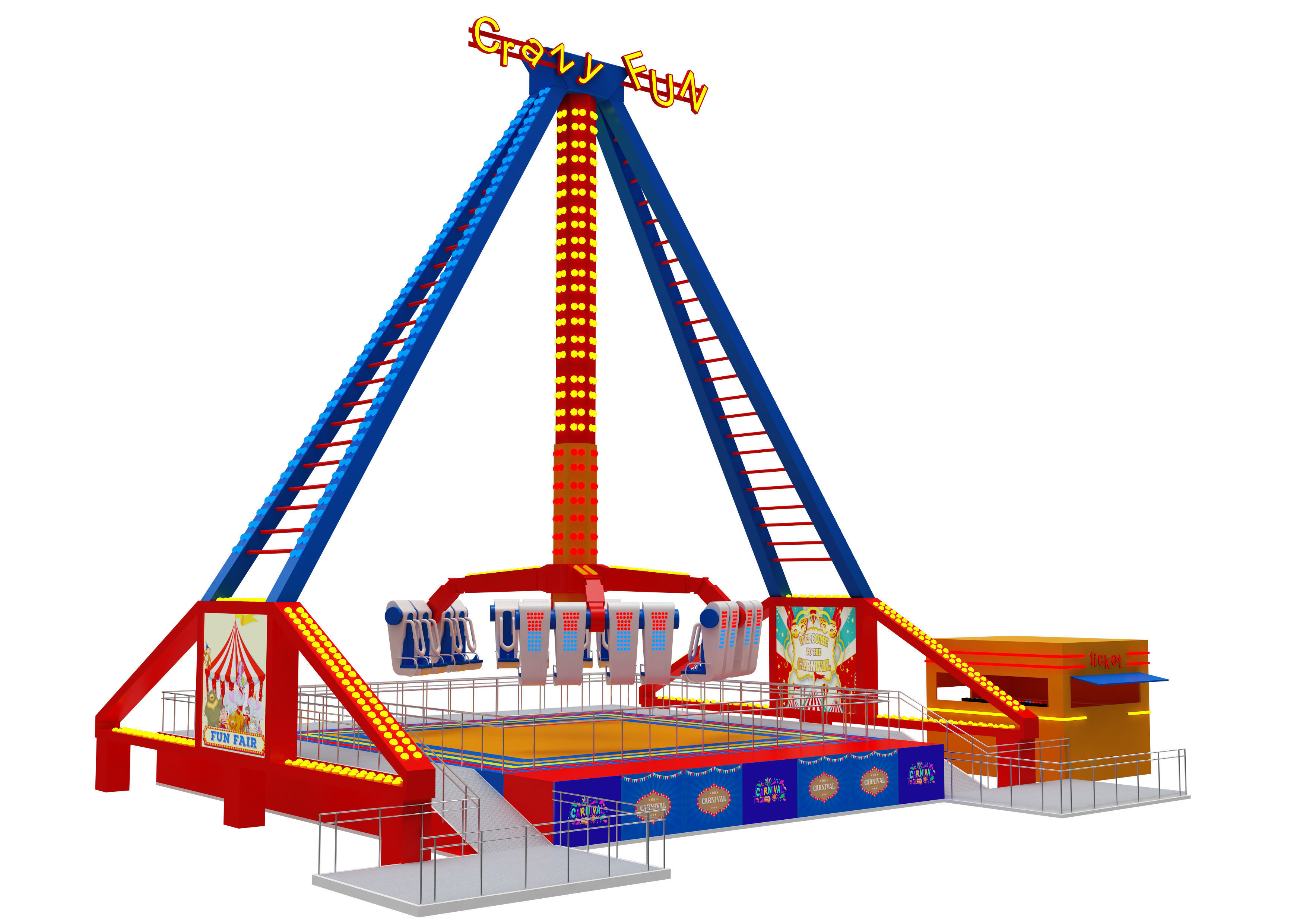 Amusement Park 4 pieces 3D model_7