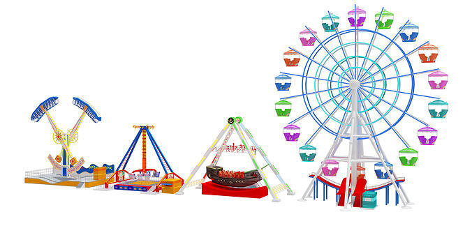 Amusement Park 4 pieces 3D model