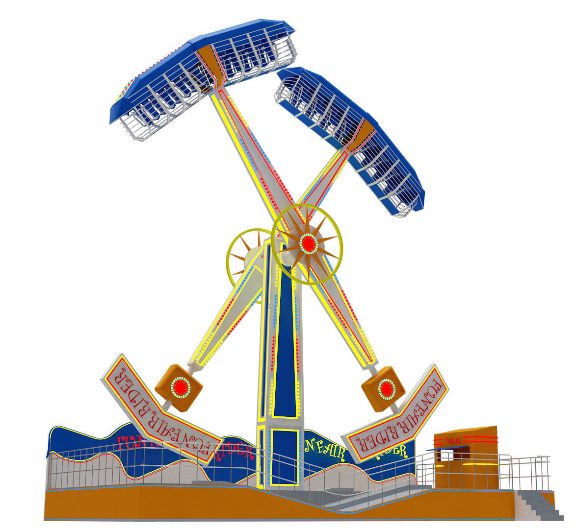 Amusement Park 4 pieces 3D model_5
