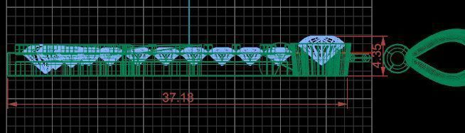 Anchor Diamond Necklace 3D print model_8