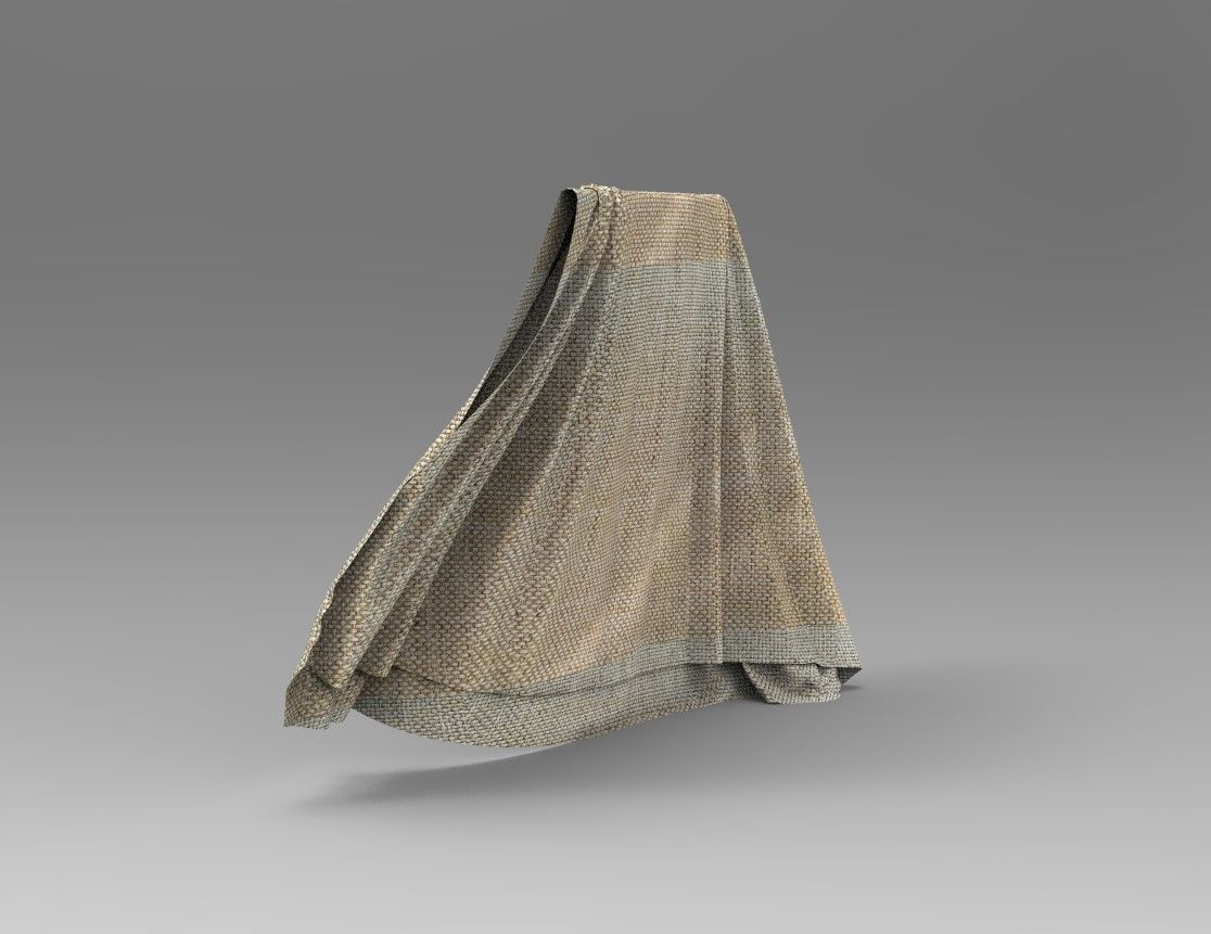 Set 6 in 1 Cloth 2 Low-poly 3D model_2