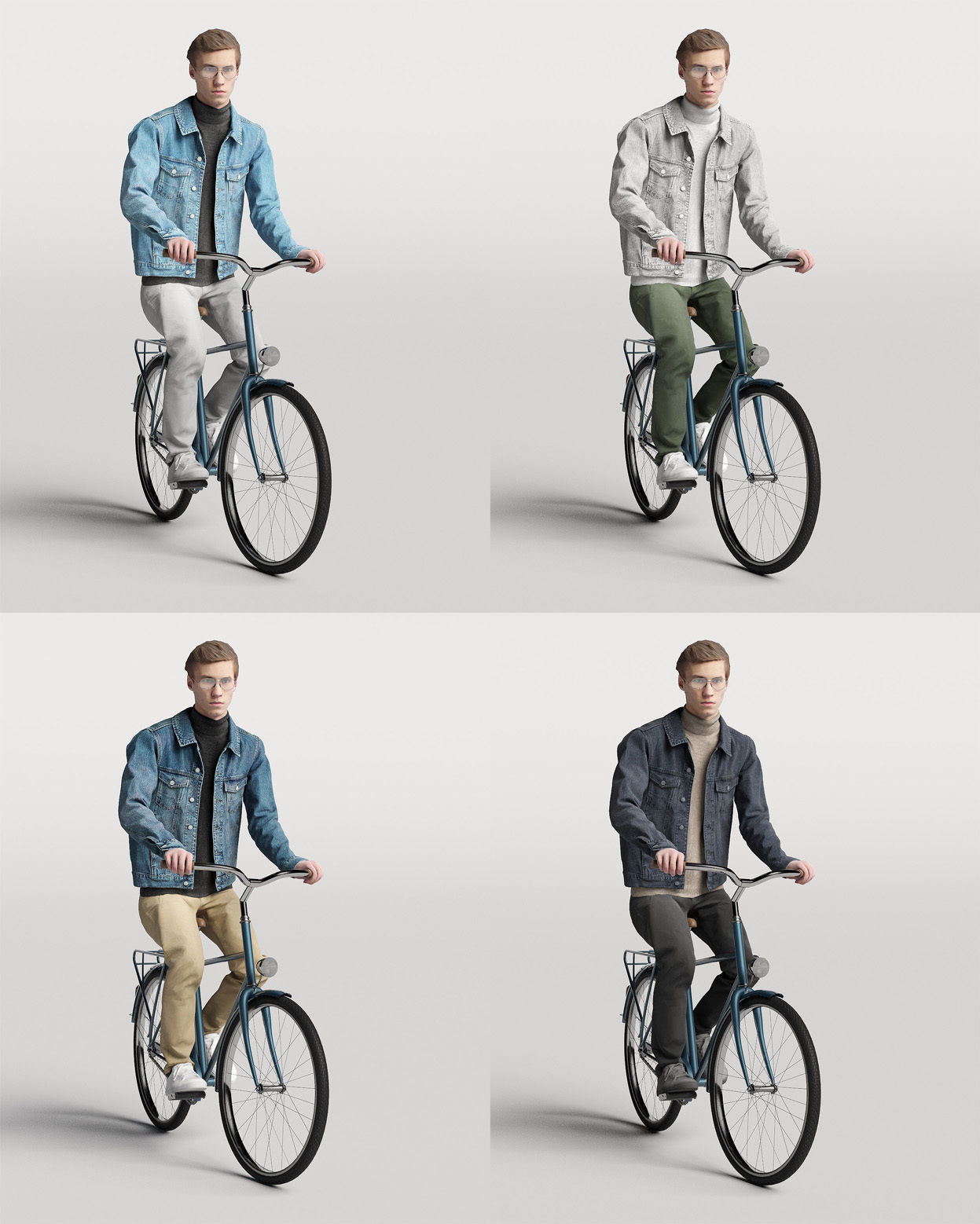 Humano 20-Collection 07 -  BIKES PEOPLE - 20x 3D models  3D model_23