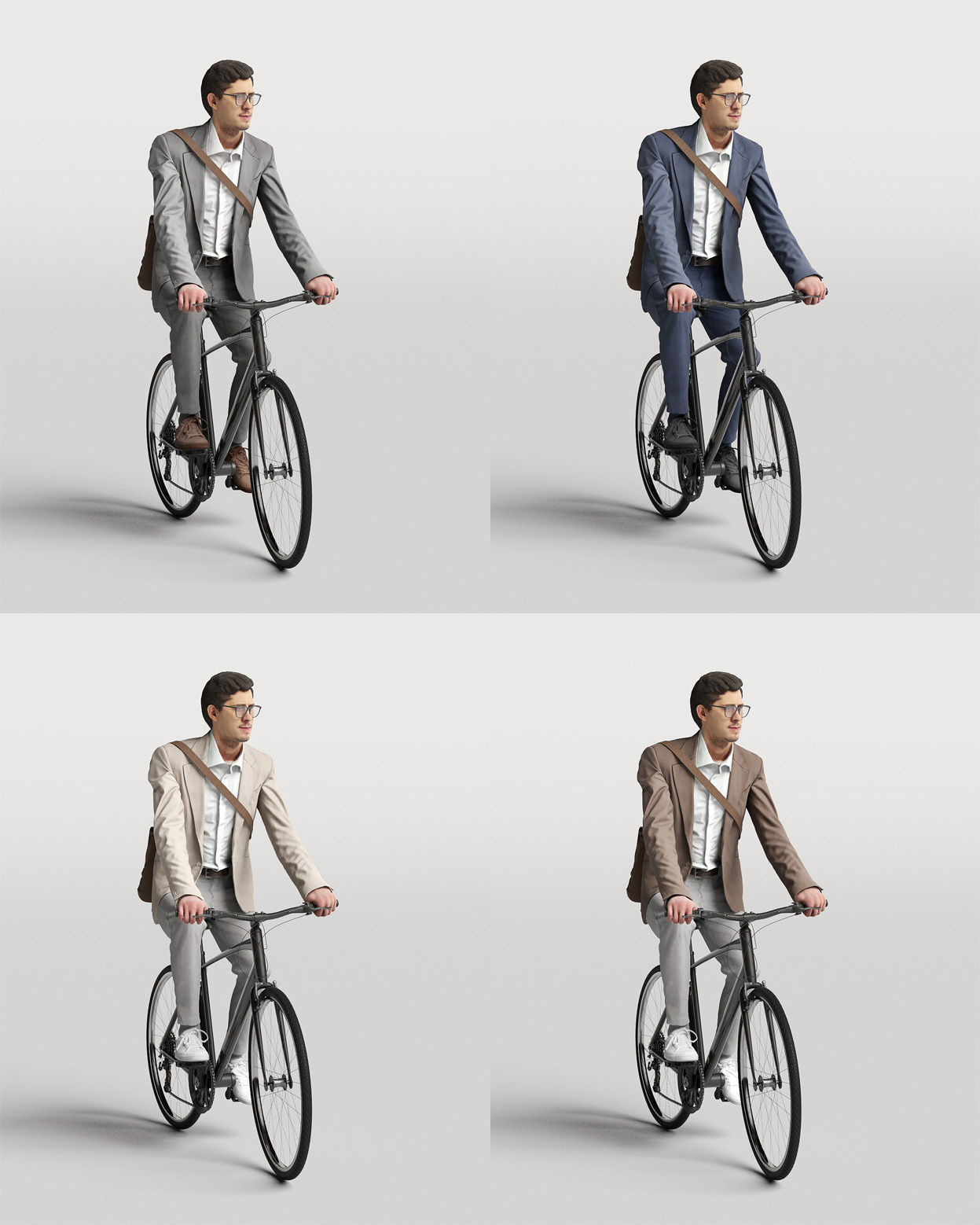 Humano 20-Collection 07 -  BIKES PEOPLE - 20x 3D models  3D model_38