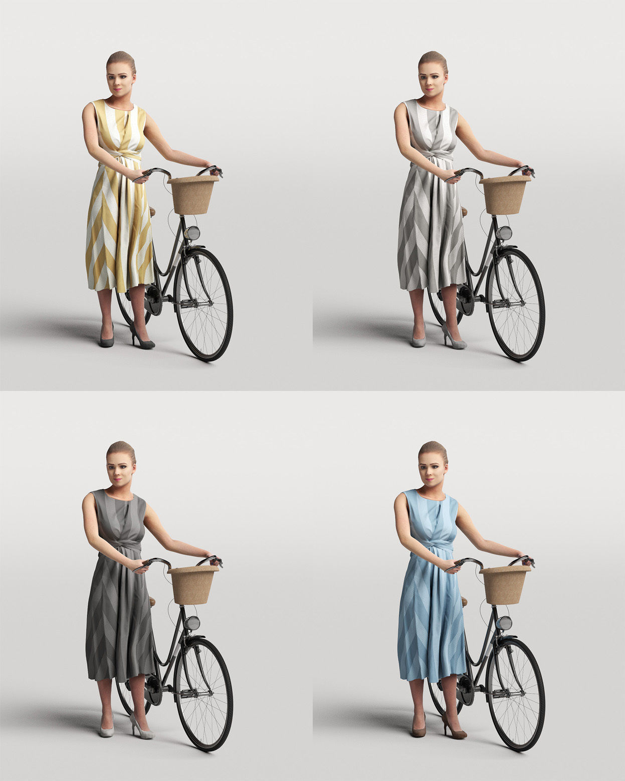 Humano 20-Collection 07 -  BIKES PEOPLE - 20x 3D models  3D model_32