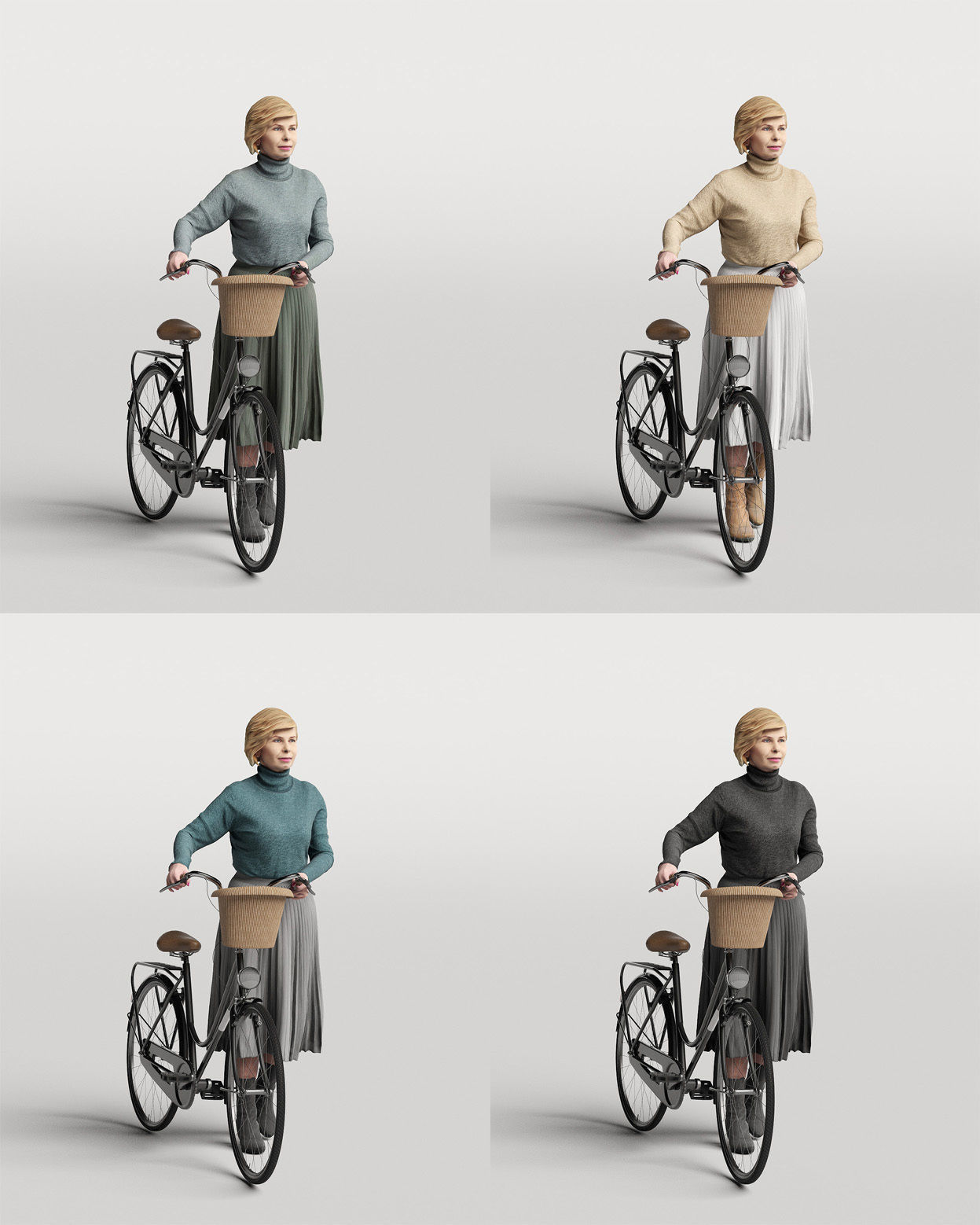 Humano 20-Collection 07 -  BIKES PEOPLE - 20x 3D models  3D model_34