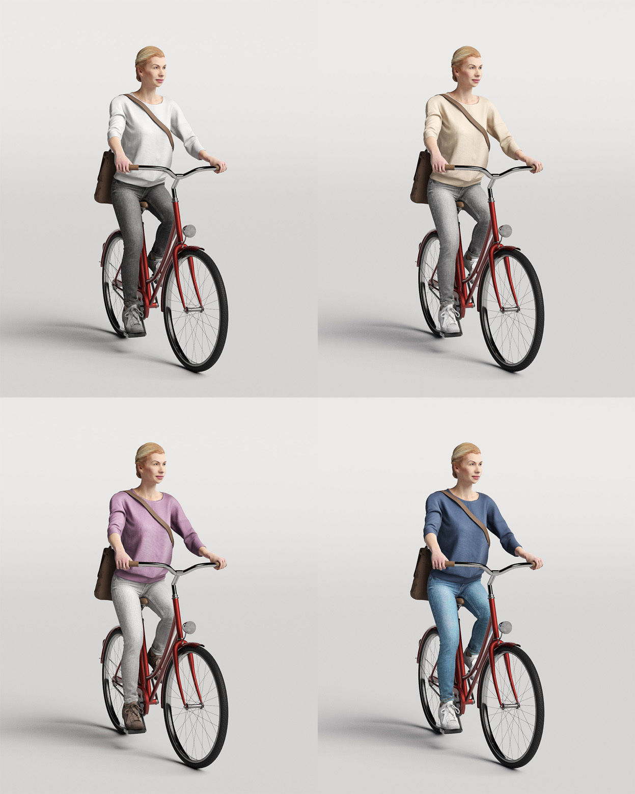 Humano 20-Collection 07 -  BIKES PEOPLE - 20x 3D models  3D model_24