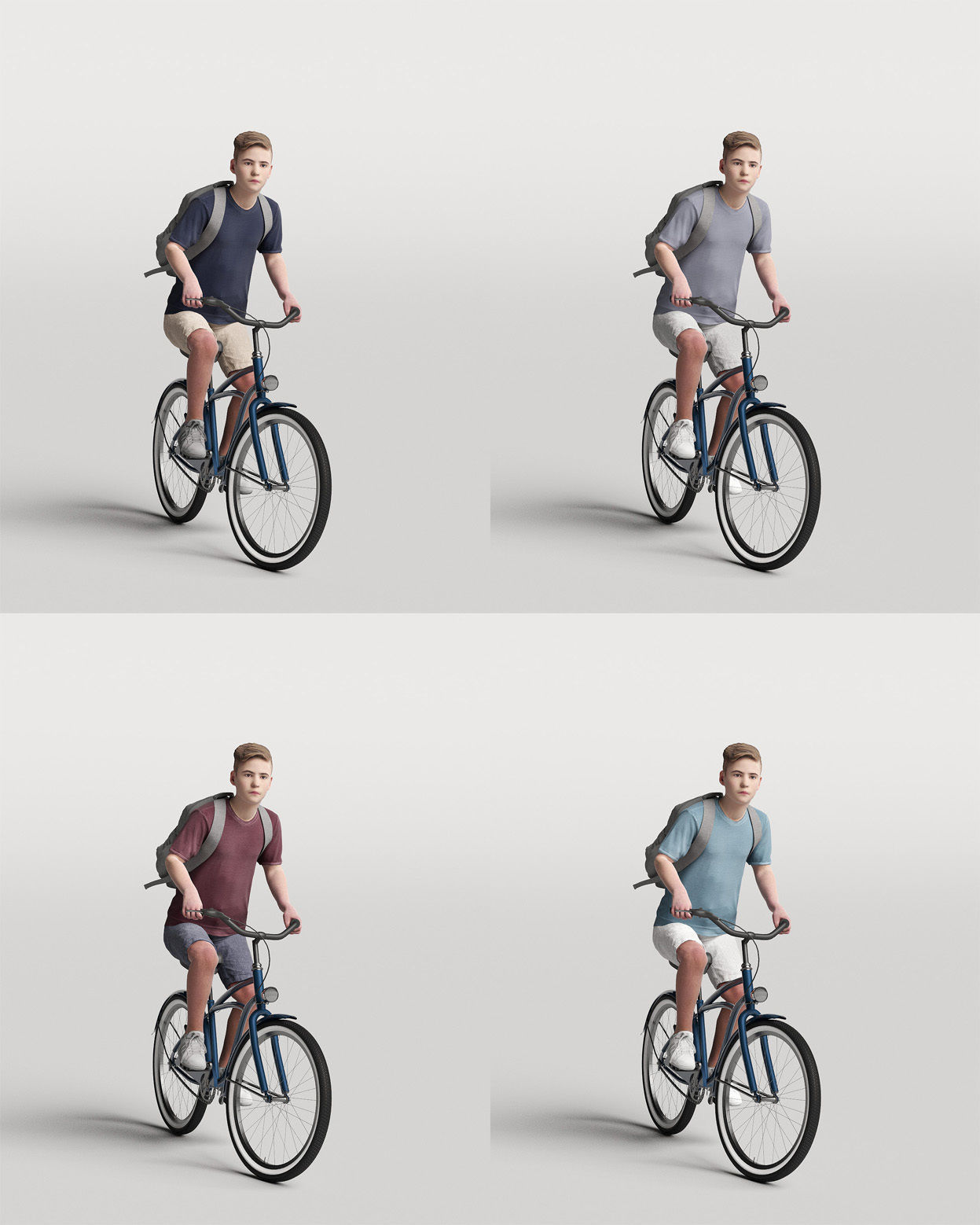 Humano 20-Collection 07 -  BIKES PEOPLE - 20x 3D models  3D model_26