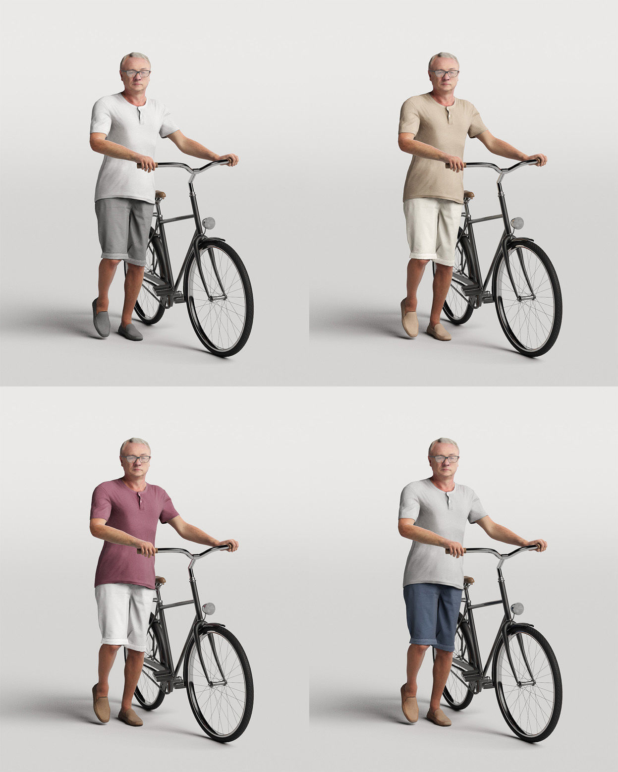 Humano 20-Collection 07 -  BIKES PEOPLE - 20x 3D models  3D model_33