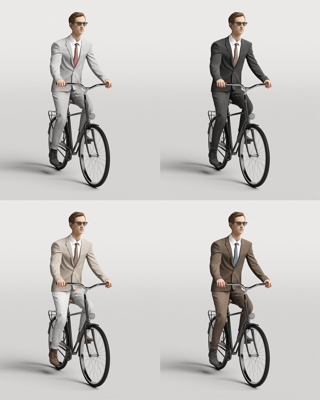 Humano 20-Collection 07 -  BIKES PEOPLE - 20x 3D models  3D model_37