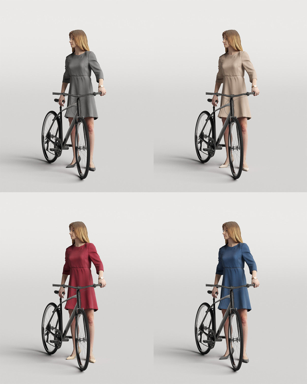 Humano 20-Collection 07 -  BIKES PEOPLE - 20x 3D models  3D model_40