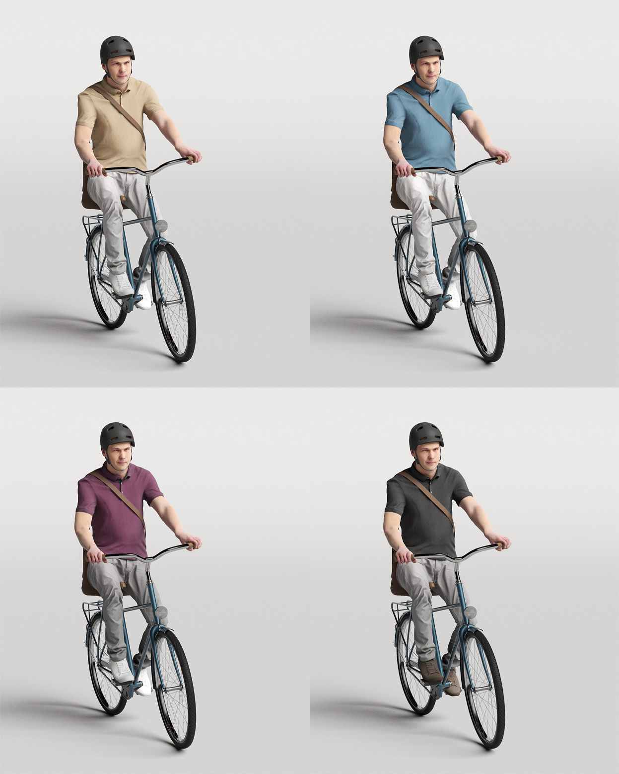 Humano 20-Collection 07 -  BIKES PEOPLE - 20x 3D models  3D model_22