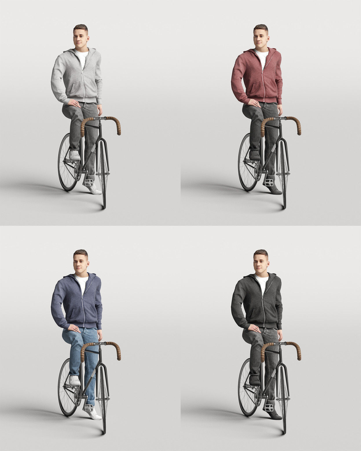 Humano 20-Collection 07 -  BIKES PEOPLE - 20x 3D models  3D model_31
