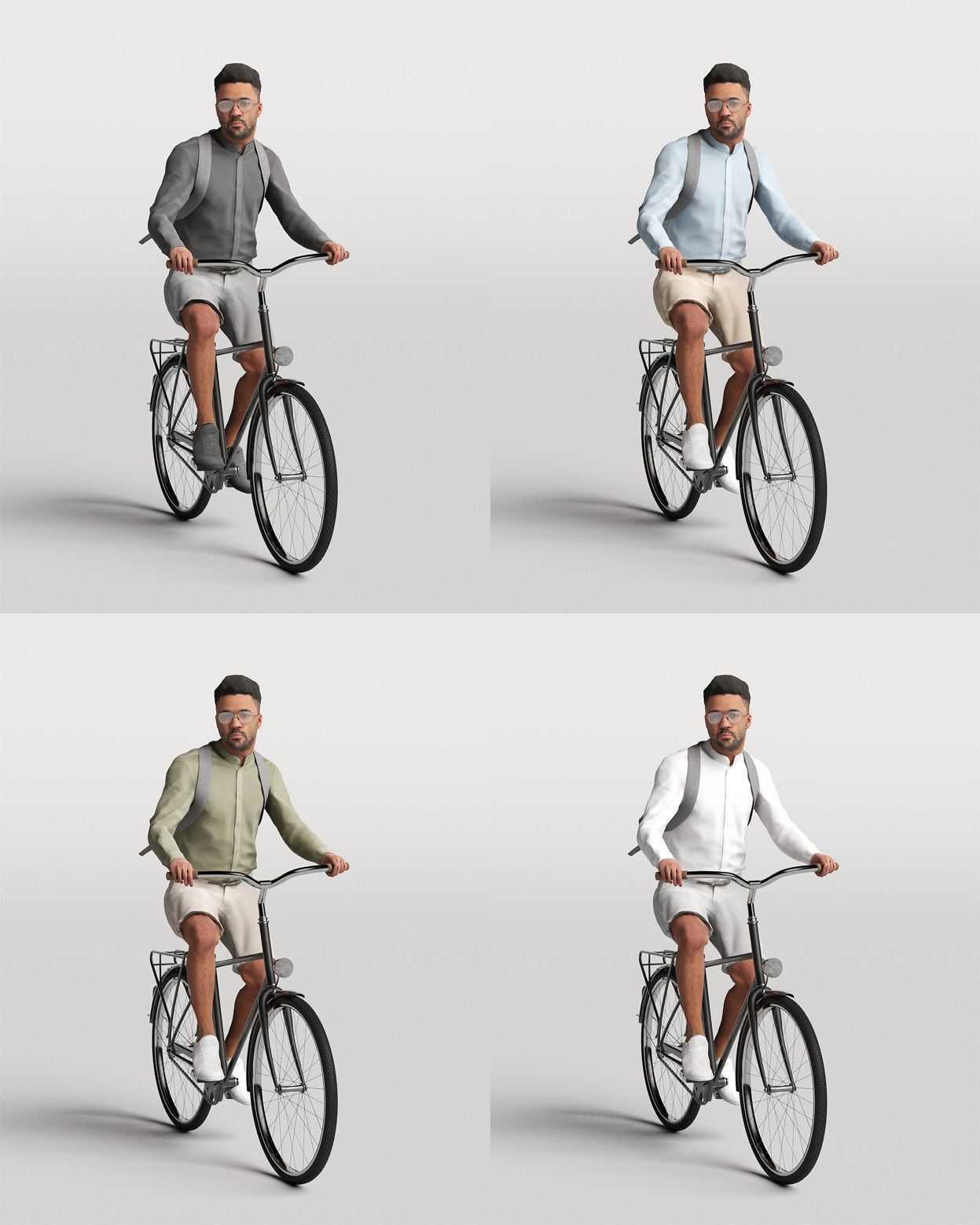 Humano 20-Collection 07 -  BIKES PEOPLE - 20x 3D models  3D model_39