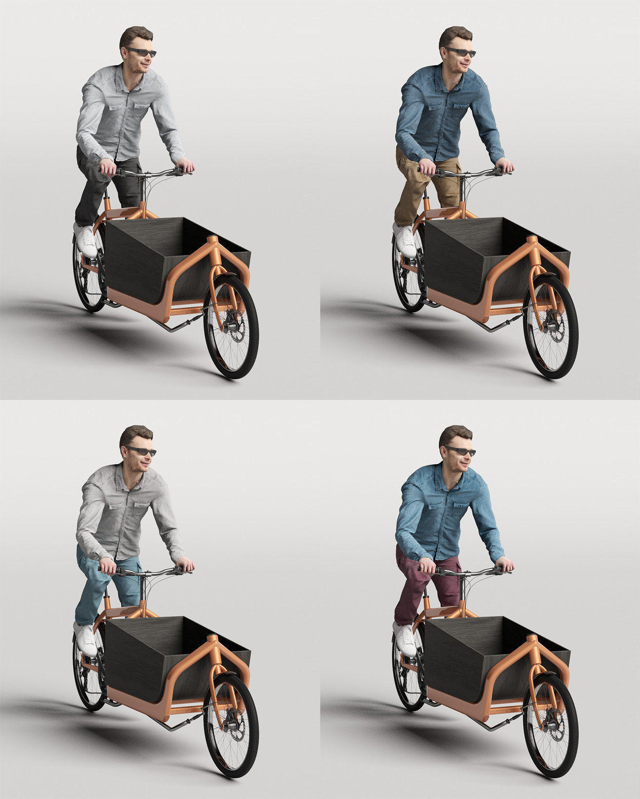 Humano 20-Collection 07 -  BIKES PEOPLE - 20x 3D models  3D model_30