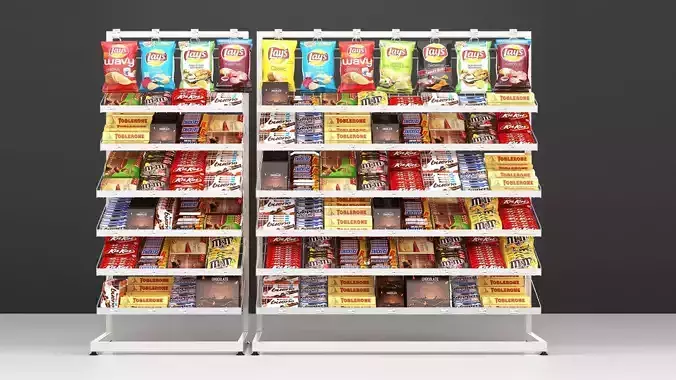 Cash Shelves 3D model