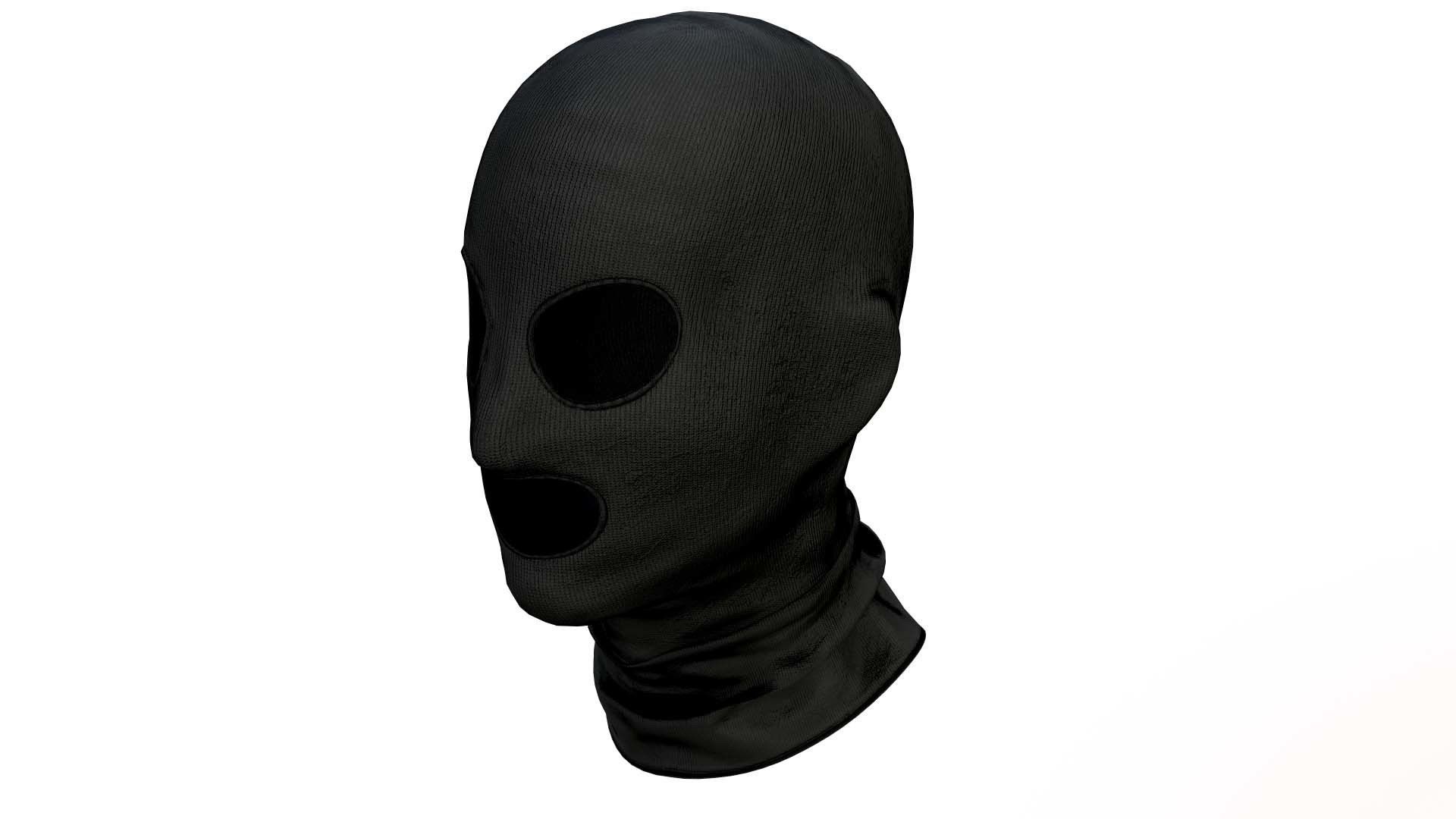 Balaclava mask Low-poly 3D model_3