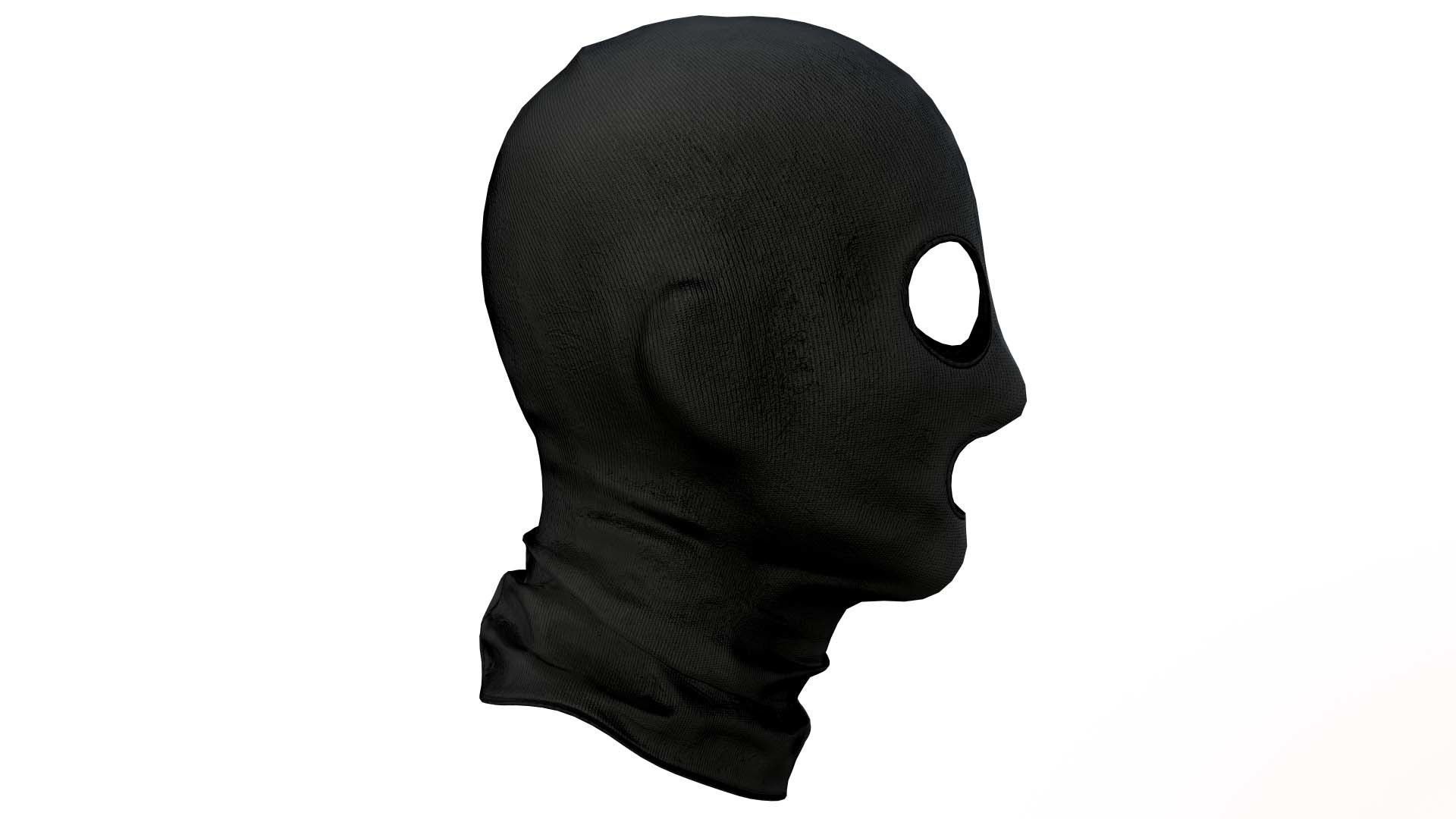 Balaclava mask Low-poly 3D model_8