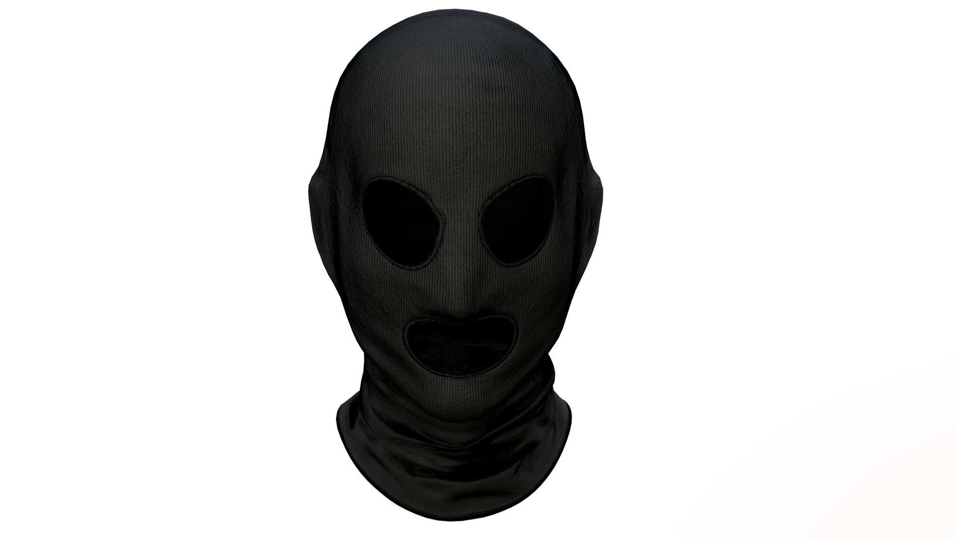 Balaclava mask Low-poly 3D model_2