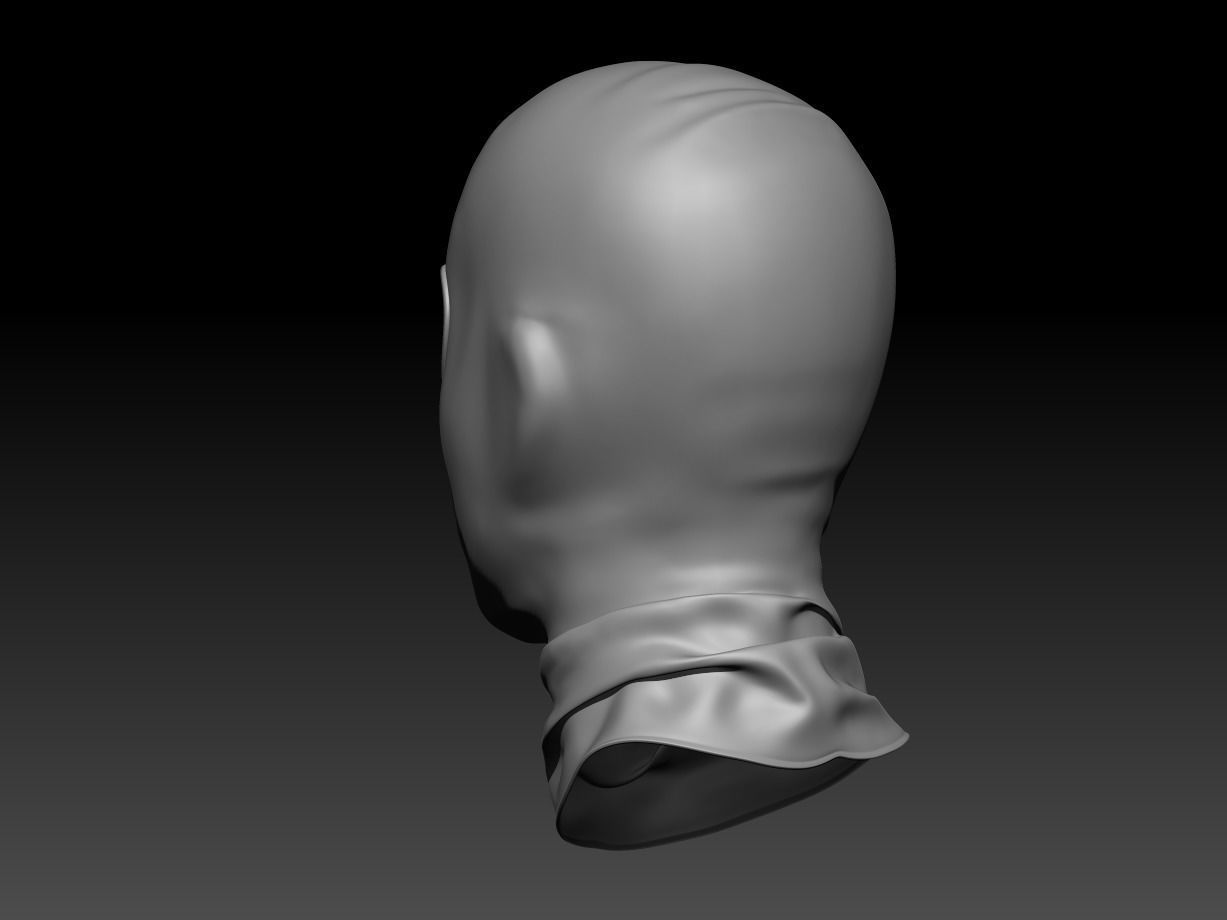 Balaclava mask Low-poly 3D model_13