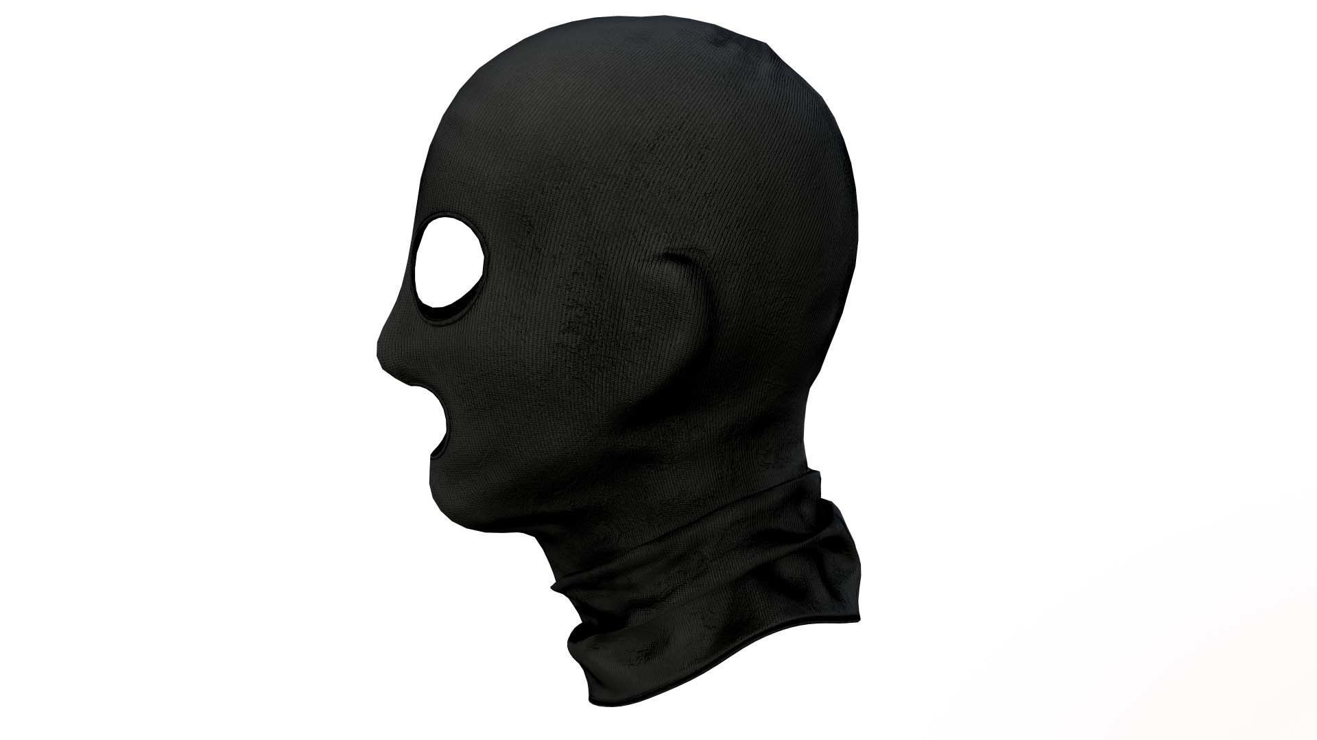 Balaclava mask Low-poly 3D model_4