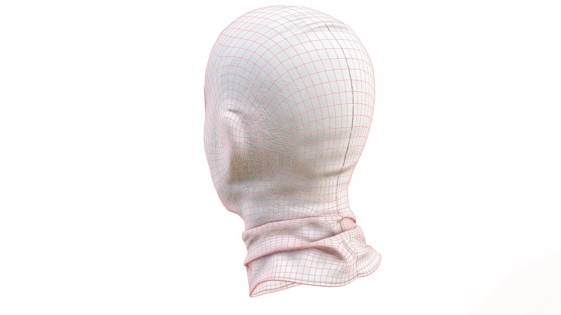 Balaclava mask Low-poly 3D model_10