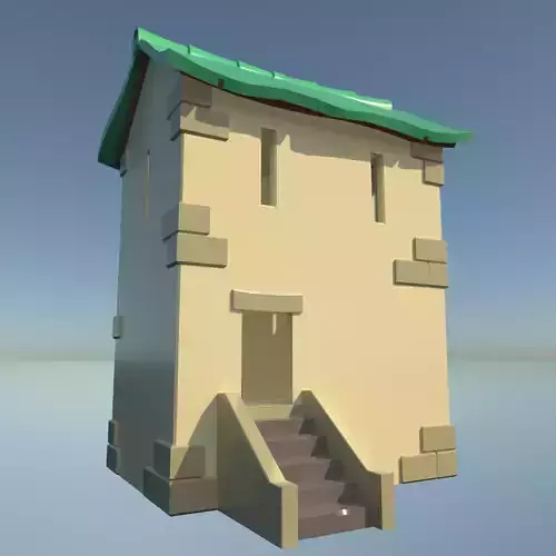 Medieval house - low poly