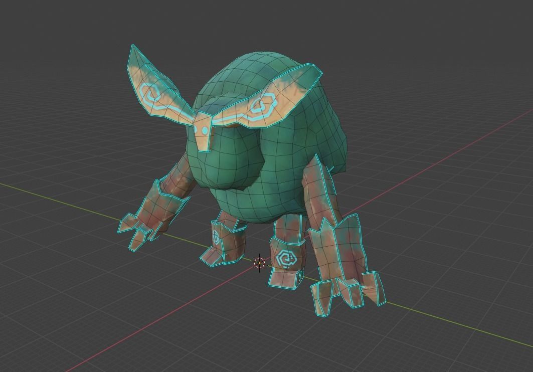 Low Poly Ancient Treant Rigged and Game Ready Low-poly 3D model_19