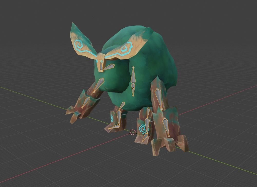 Low Poly Ancient Treant Rigged and Game Ready Low-poly 3D model_6