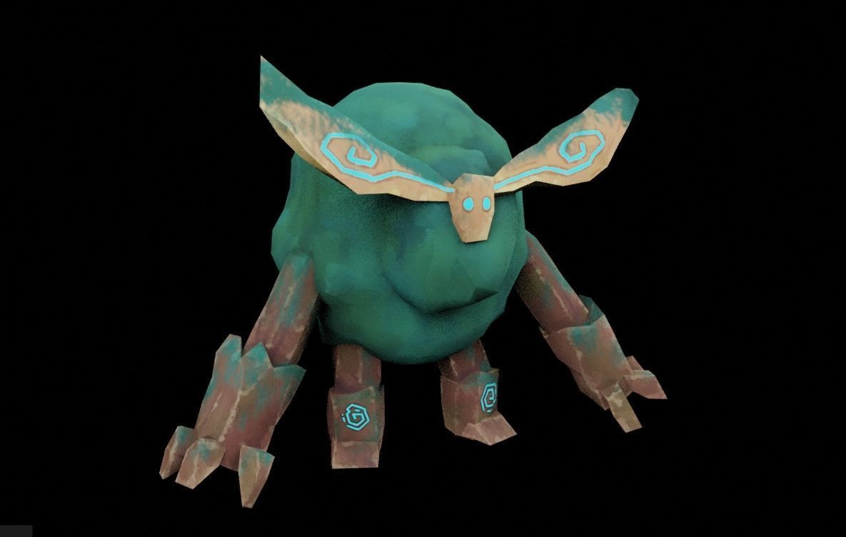 Low Poly Ancient Treant Rigged and Game Ready Low-poly 3D model_9