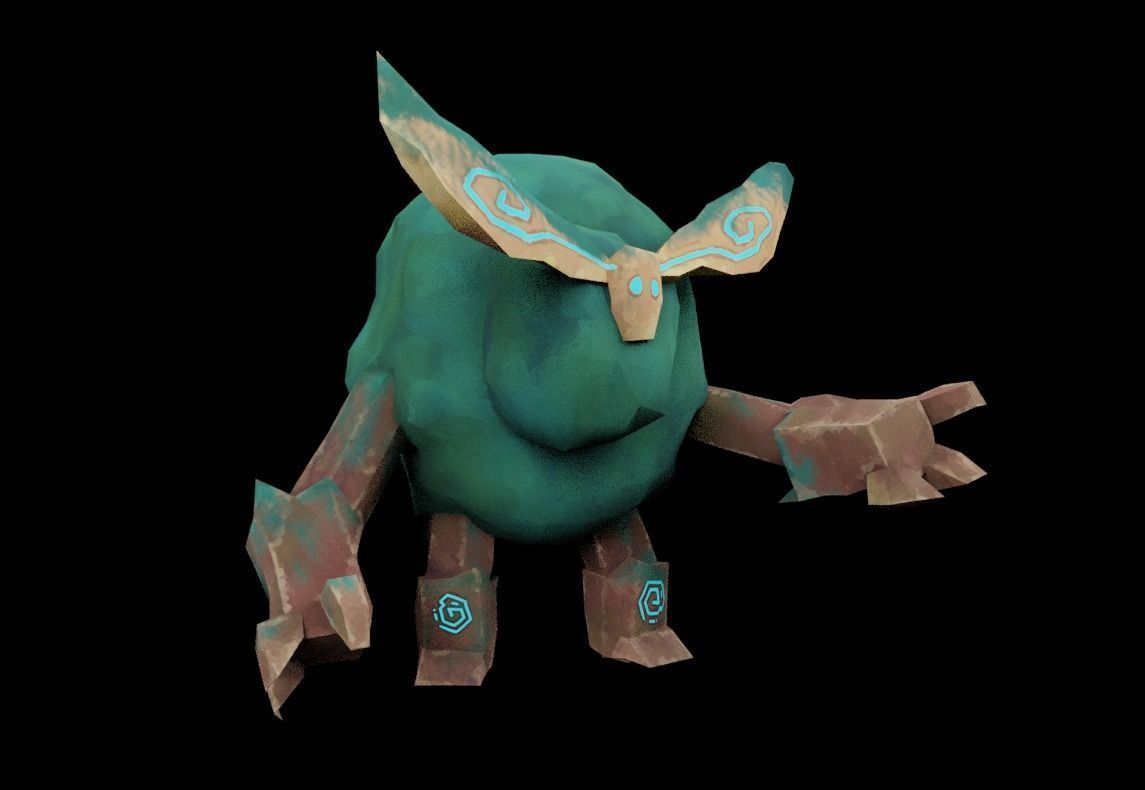 Low Poly Ancient Treant Rigged and Game Ready Low-poly 3D model_10