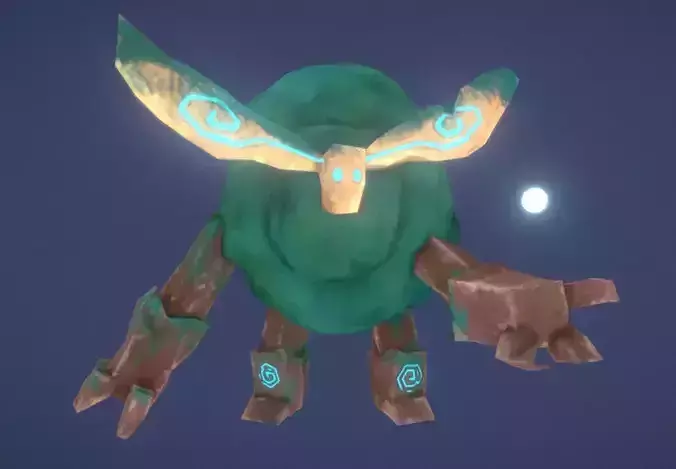 Low Poly Ancient Treant Rigged and Game Ready