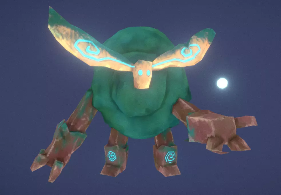 Low Poly Ancient Treant Rigged and Game Ready Low-poly 3D model_0